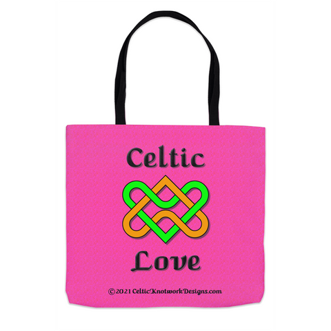 Celtic Love Heart Knot 13 x 13 tote bag back
