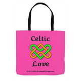 Celtic Love Heart Knot 13 x 13 tote bag front