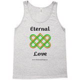 Eternal Love Celtic Heart Knot athletic heather tank top sizes XL-4XL