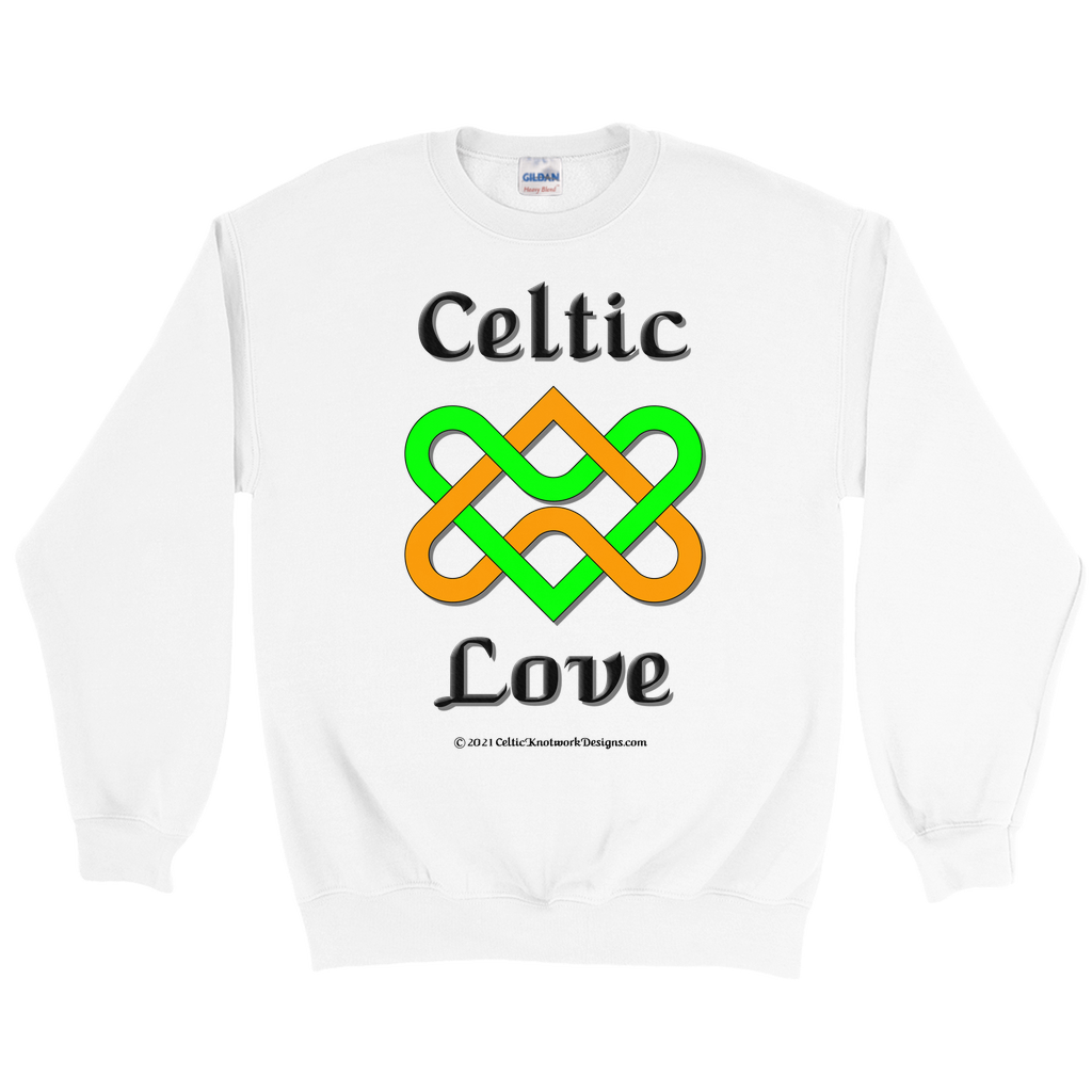 Celtic Love Heart Knot white sweatshirt