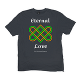 Eternal Love Celtic Heart Knot charcoal t-shirt