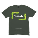 Slainte Celtic Knots olive t-shirt size M-L