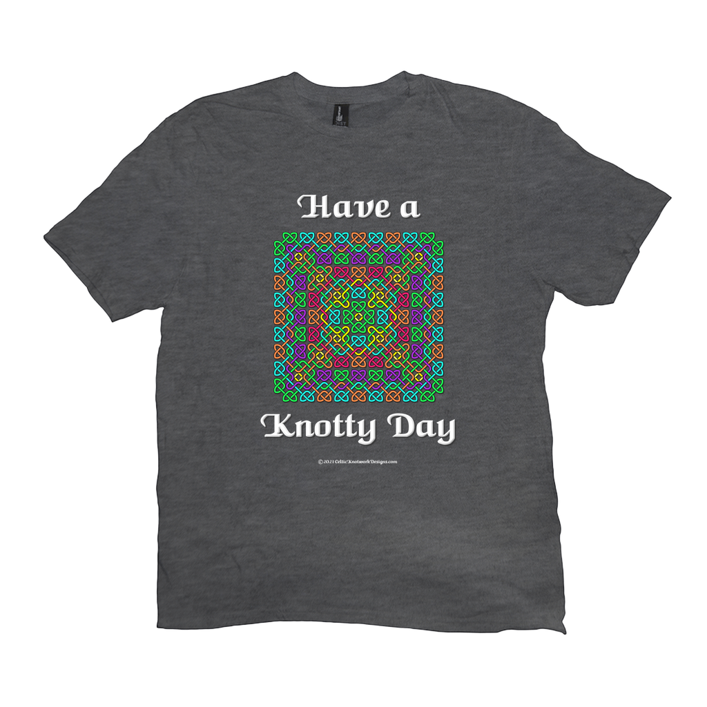 Have a Knotty Day Celtic Knotwork Panel heather charcoal t-shirts sizes XL-4XL