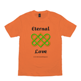 Eternal Love Celtic Heart Knot orange T-shirt sizes XS-S