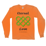 Eternal Love Celtic Heart Knot orange long sleeve shirt
