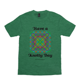 Have a Knotty Day Celtic Knotwork Panel heather green t-shirt sizes XS-S