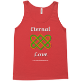 Eternal Love Celtic Heart Knot red tank top sizes XL-4XL
