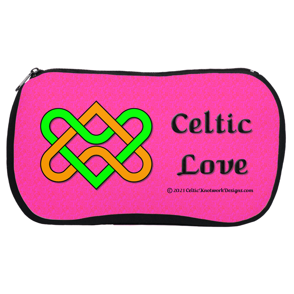 Celtic Love Heart Knot cosmetic bag front