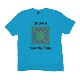 Have a Knotty Day Celtic Knotwork Panel light turquoise t-shirts sizes XL-4XL