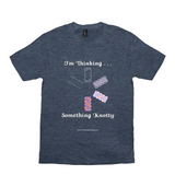 I'm Thinking Something Knotty Celtic Knotwork heather navy T-shirt sizes XS - S