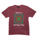 Have a Knotty Day Celtic Knotwork Panel heather red t-shirt sizes M-L