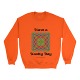 Have a Knotty Day Celtic Knotwork orange sweatshirt