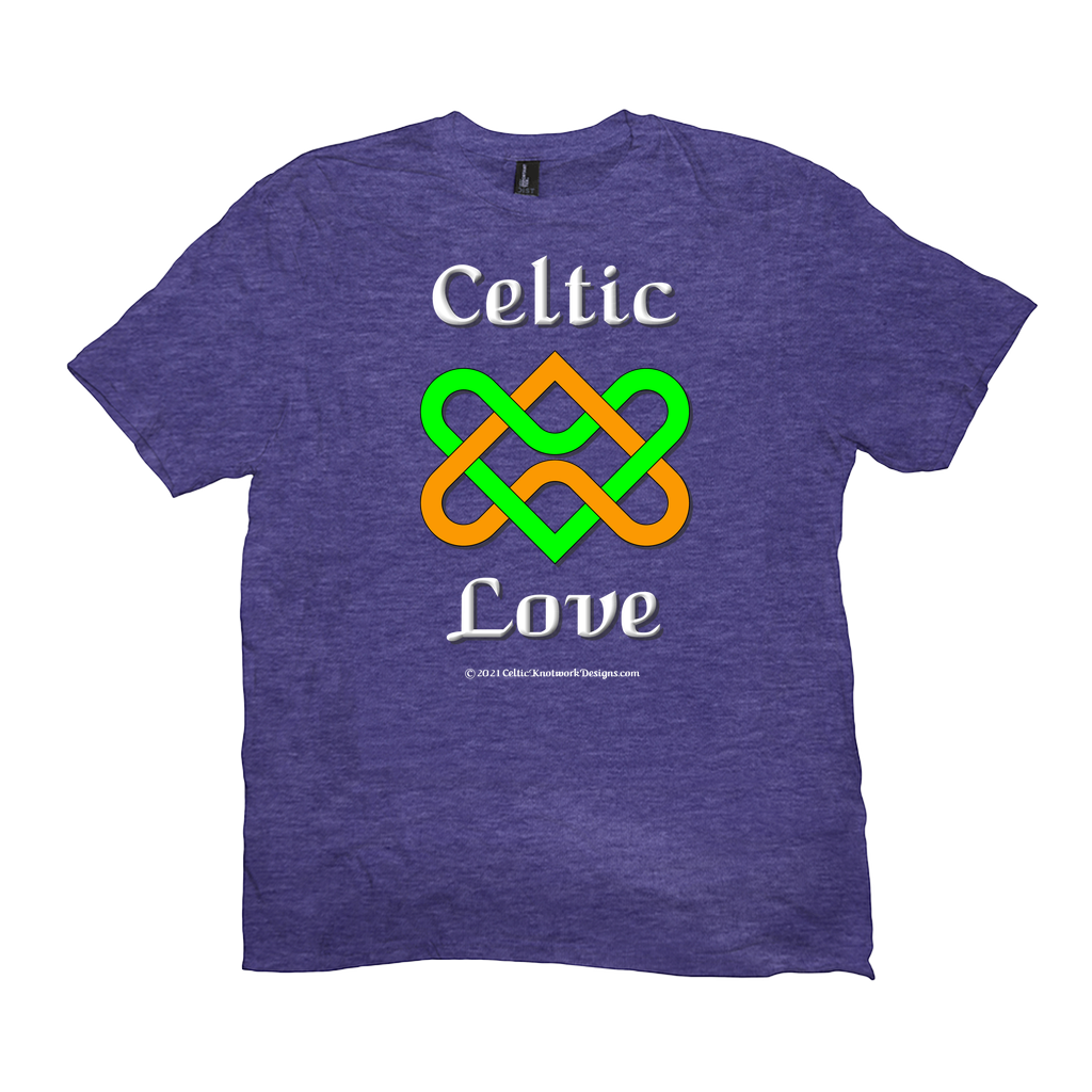 Celtic Love Heart Knot heather purple T-shirt