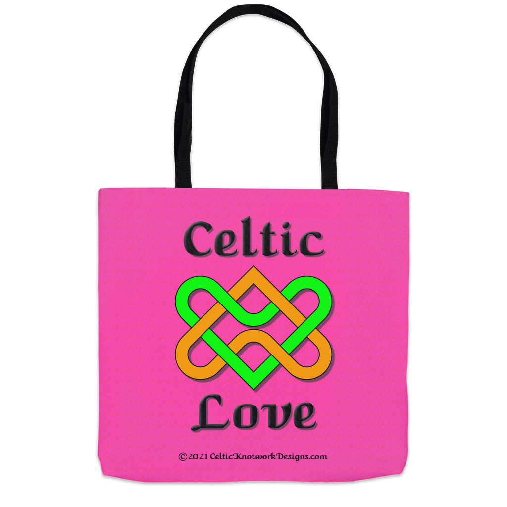 Celtic Love Heart Knot 18 x 18 tote bag back