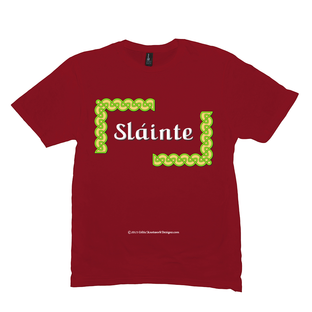 Slainte Celtic Knots red t-shirt size M-L