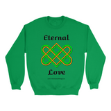 Eternal Love Celtic Heart Knot Irish green sweatshirt