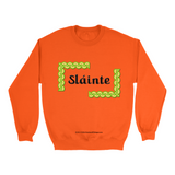 Slainte Celtic Knots orange sweatshirt