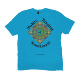 Public Display of Knottiness Celtic Knotwork Frame light turquoise T-shirt sizes XL - 4XL