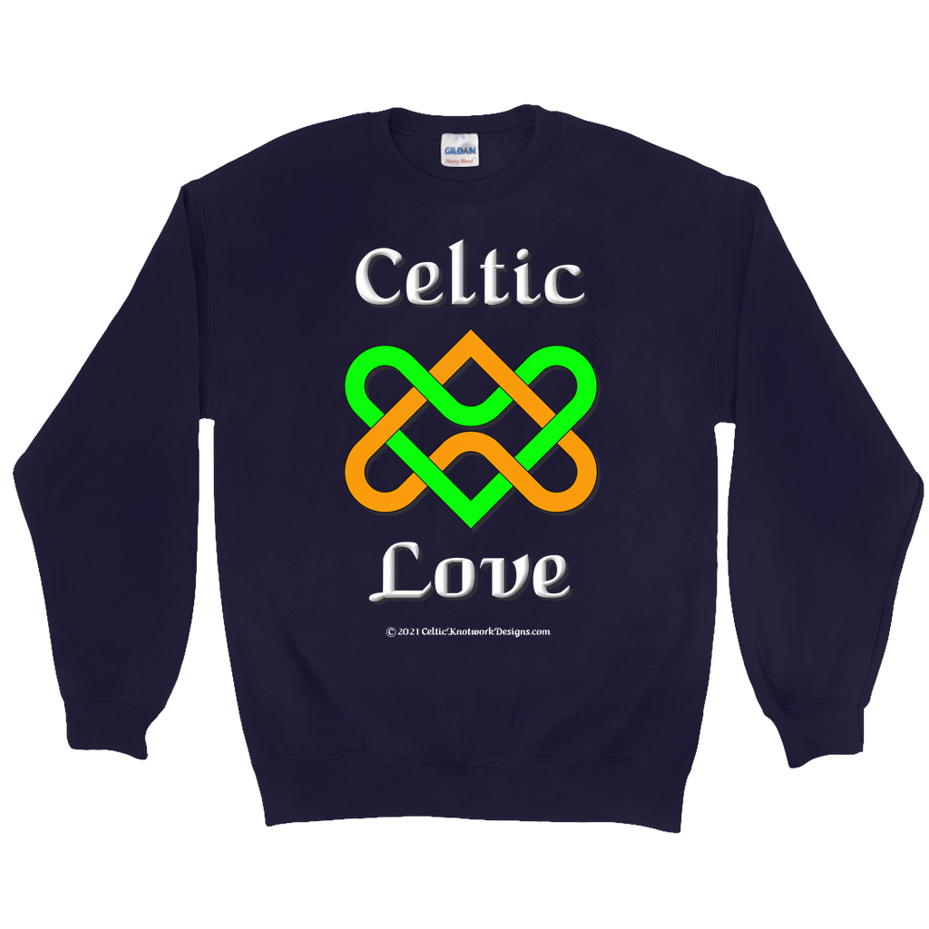Celtic Love Heart Knot navy sweatshirt