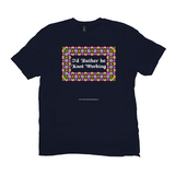 I'd Rather be Knot Working Celtic Knotwork Frame navy T-shirt sizes XL-4XL