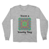 Have a Knotty Day Celtic Knotwork Panel athletic heather long sleeve shirt