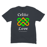 Celtic Love Heart Knot charcoal T-Shirt sizes M-L
