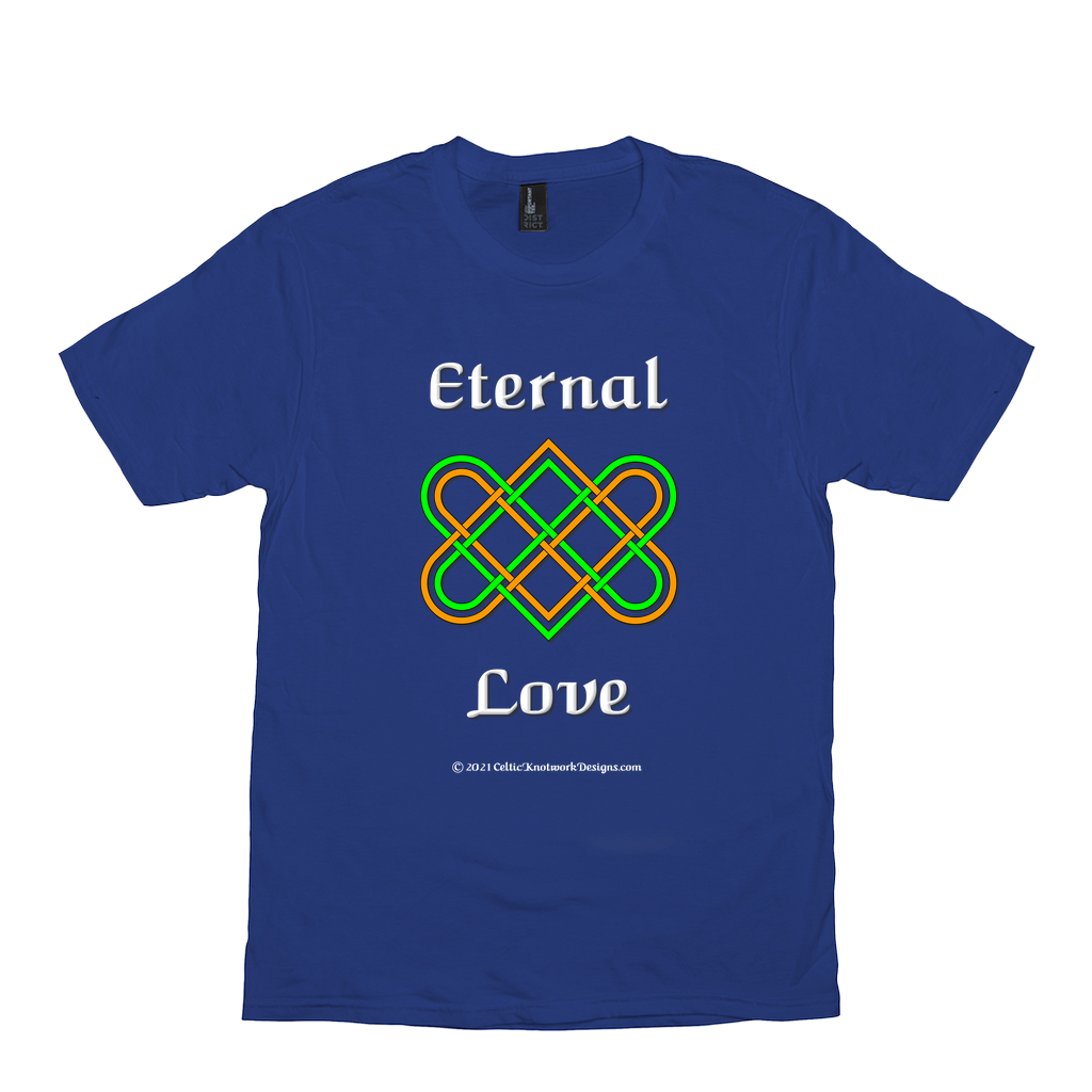 Eternal Love Celtic Heart Knot royal blue T-shirt sizes XS-S