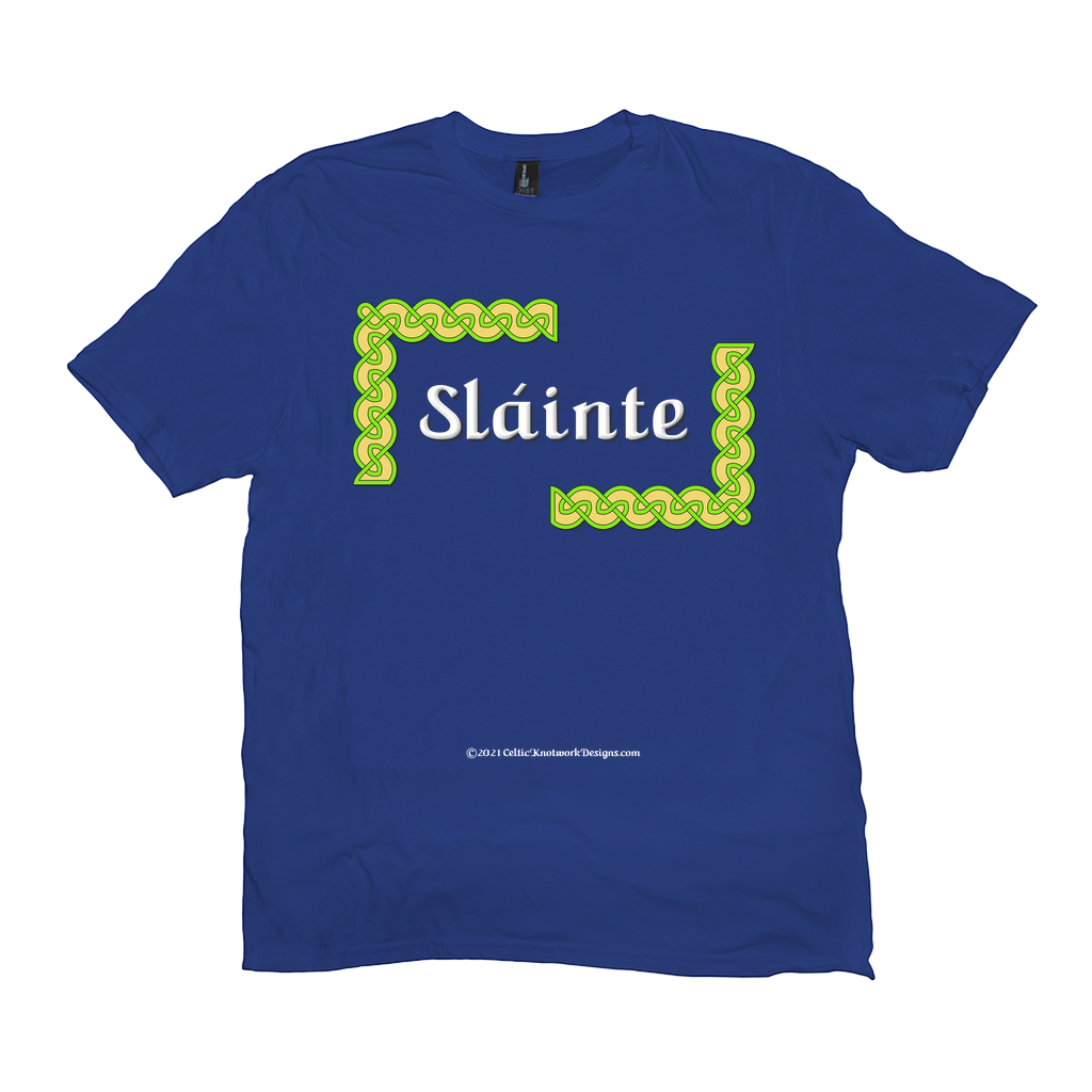 Slainte Celtic Knots royal blue t-shirt