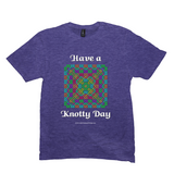 Have a Knotty Day Celtic Knotwork Panel heather purple t-shirt sizes M-L