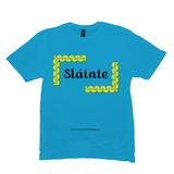 Slainte Celtic Knots light turquoise t-shirt size M-L