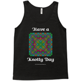 Have a Knotty Day Celtic Knotwork Panel black heather tank top sizes XL-2XL