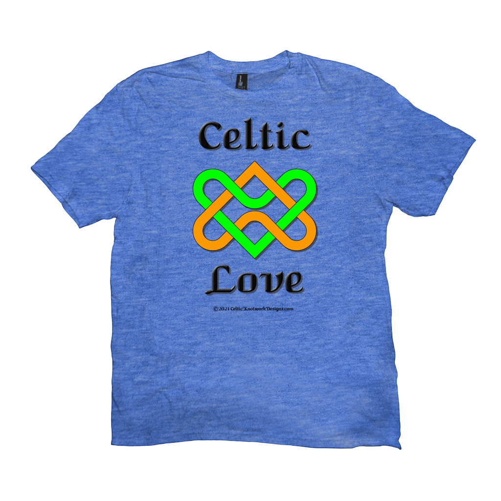 Celtic Love Heart Knot heather royal T-shirt