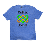 Celtic Love Heart Knot heather royal T-shirt