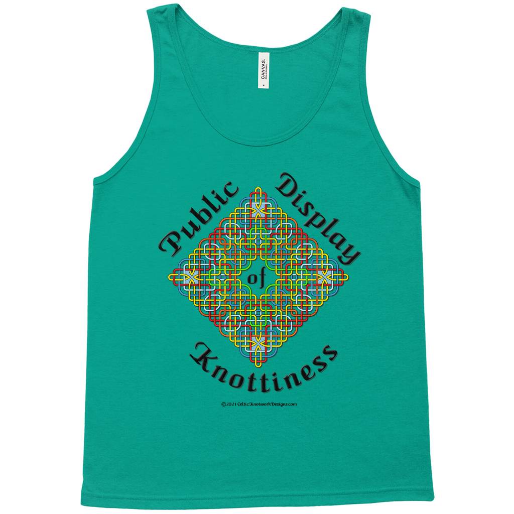 Public Display of Knottiness Celtic Knotwork Frame Kelly tank top sizes XS - L