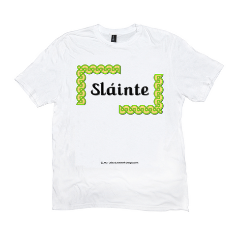 Slainte Celtic Knots white t-shirt