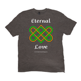 Eternal Love Celtic Heart Knot heather brown t-shirt