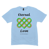 Eternal Love Celtic Heart Knot ice blue T-shirt sizes M-L