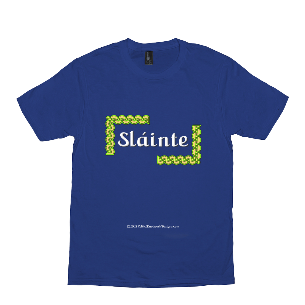 Slainte Celtic Knots royal blue t-shirt size XS-S