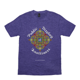 Public Display of Knottiness Celtic Knotwork Frame heather purple T-shirt size XS - S