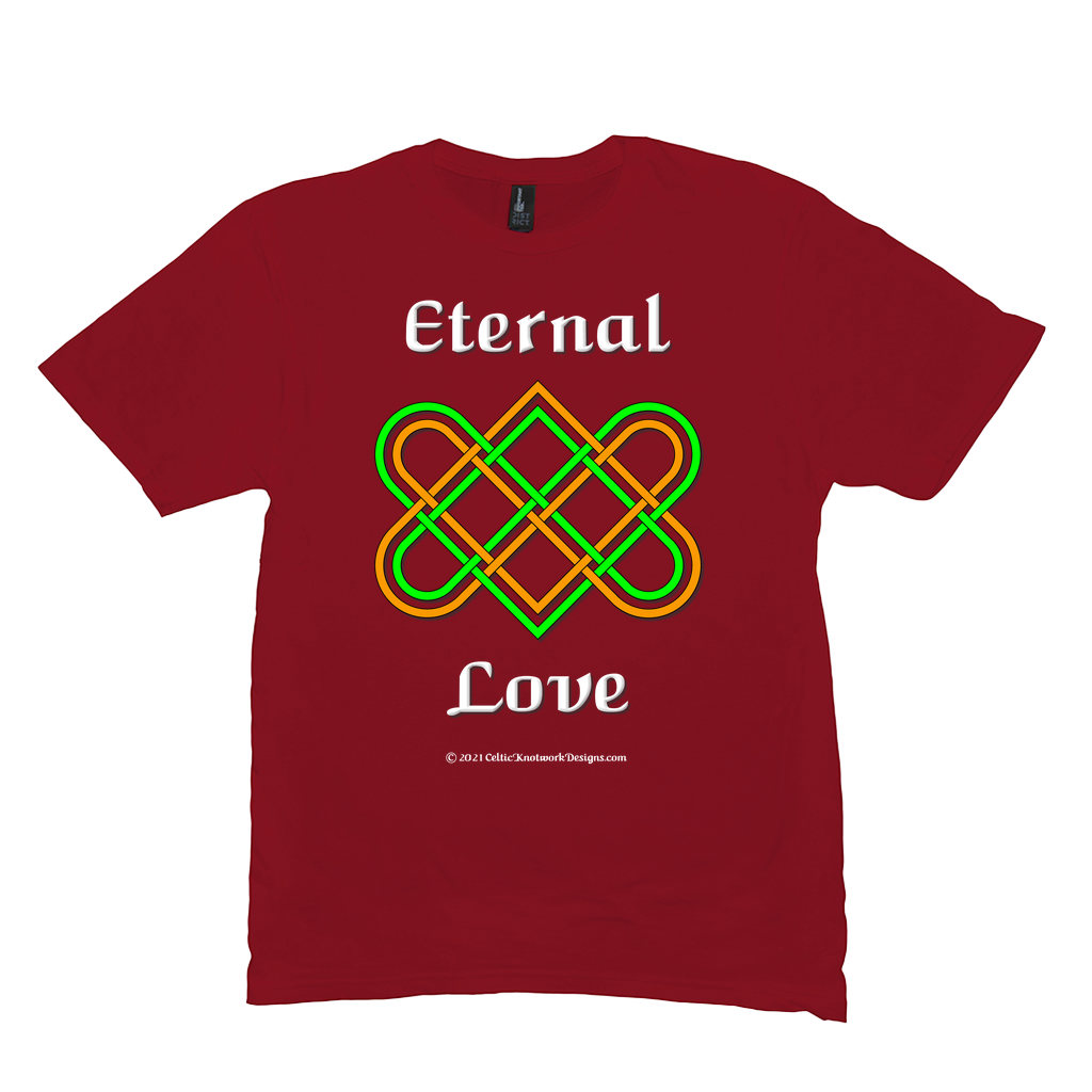Eternal Love Celtic Heart Knot red T-shirt sizes M-L