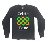 Celtic Love Heart Knot black long sleeve shirt