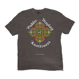 Public Display of Knottiness Celtic Knotwork Frame heather brown T-shirt sizes XL - 4XL