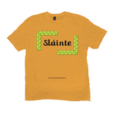 Slainte Celtic Knots gold t-shirt