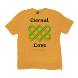 Eternal Love Celtic Heart Knot gold t-shirt