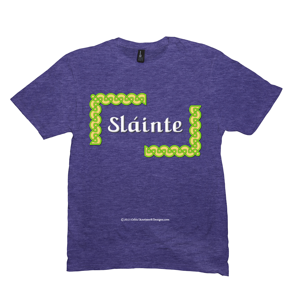 Slainte Celtic Knots heather purple t-shirt size M-L