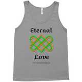 Eternal Love Celtic Heart Knot grey tri-blend tank top sizes XS-L