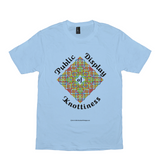 Public Display of Knottiness Celtic Knotwork Frame ice blue T-shirt size XS - S