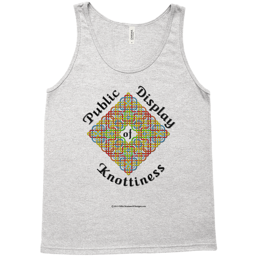 Public Display of Knottiness Celtic Knotwork Frame athletic heather tank top sizes XL - 2XL