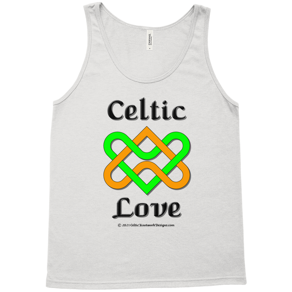 Celtic Love Heart Knot silver tank top sizes XL-2L