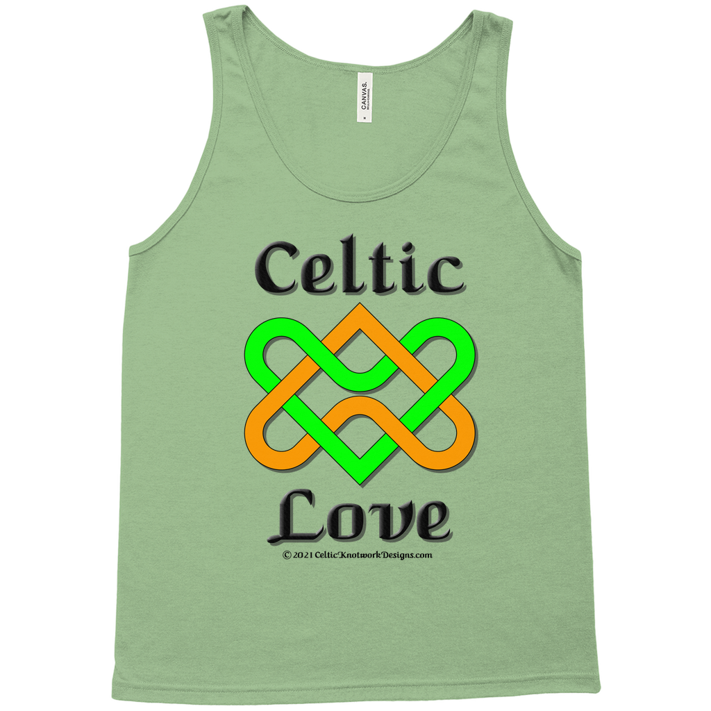 Celtic Love Heart Knot leaf tank top